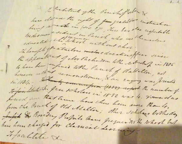 Note pinned to the draft case