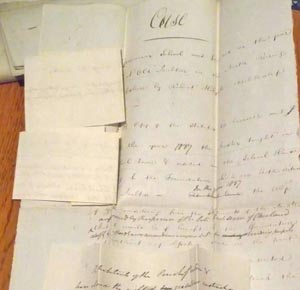Notes pinned to the draft case