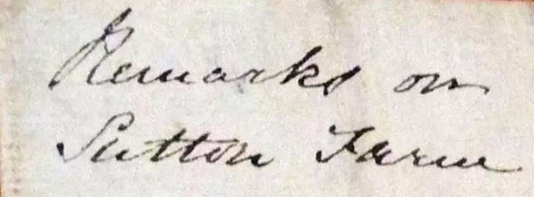 Remarks on Sutton Grange