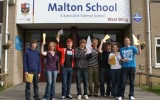 Malton School A level results day 2009